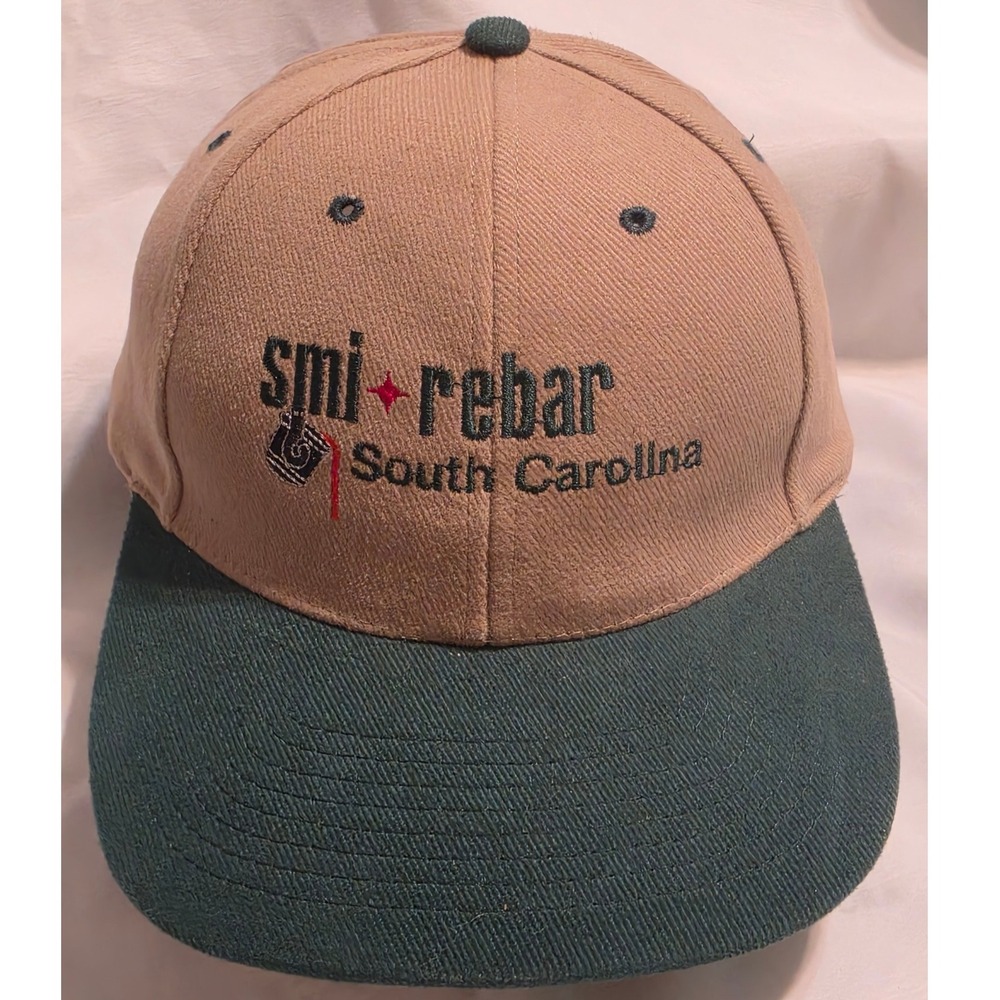 Vintage Nissun SMI Rebar South Carolina‎ Hat Tan Green Strapback Mens Cap